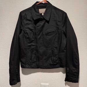 Banana Republic Black Jean Moto Jacket